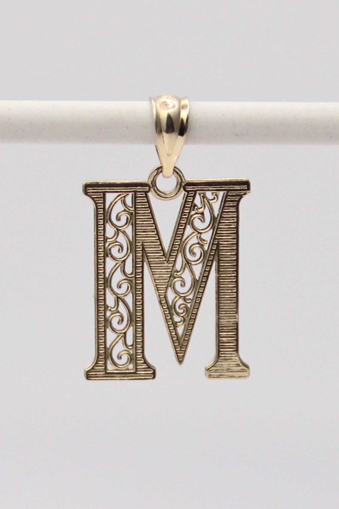 14K "M" Pendant