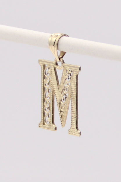 14K "M" Pendant