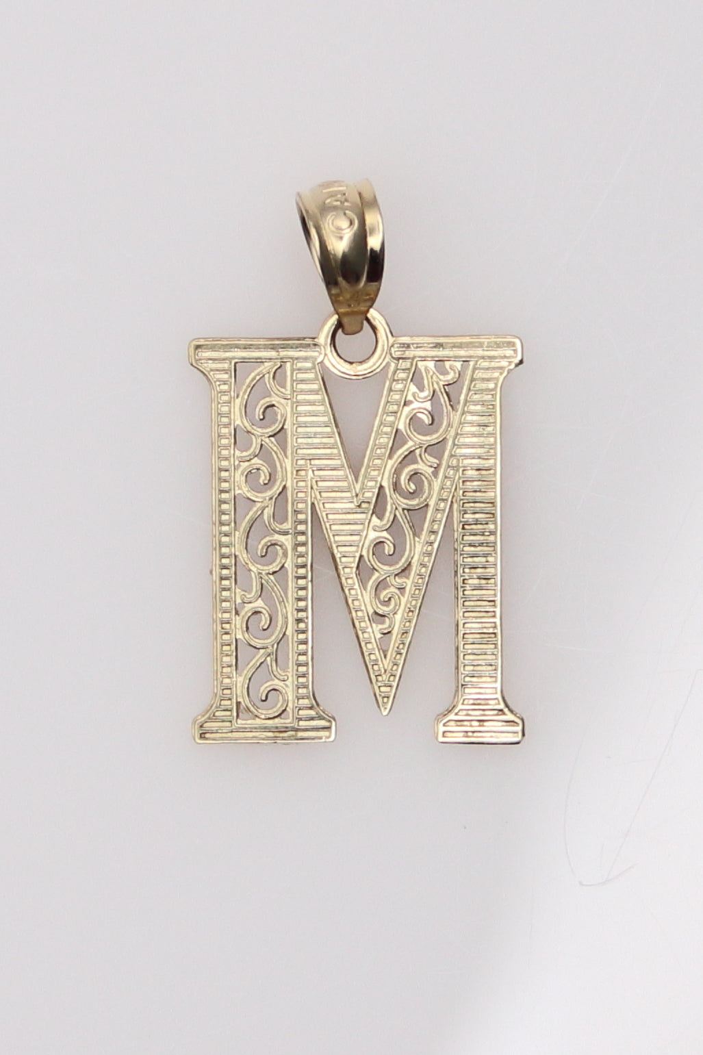 14K "M" Pendant