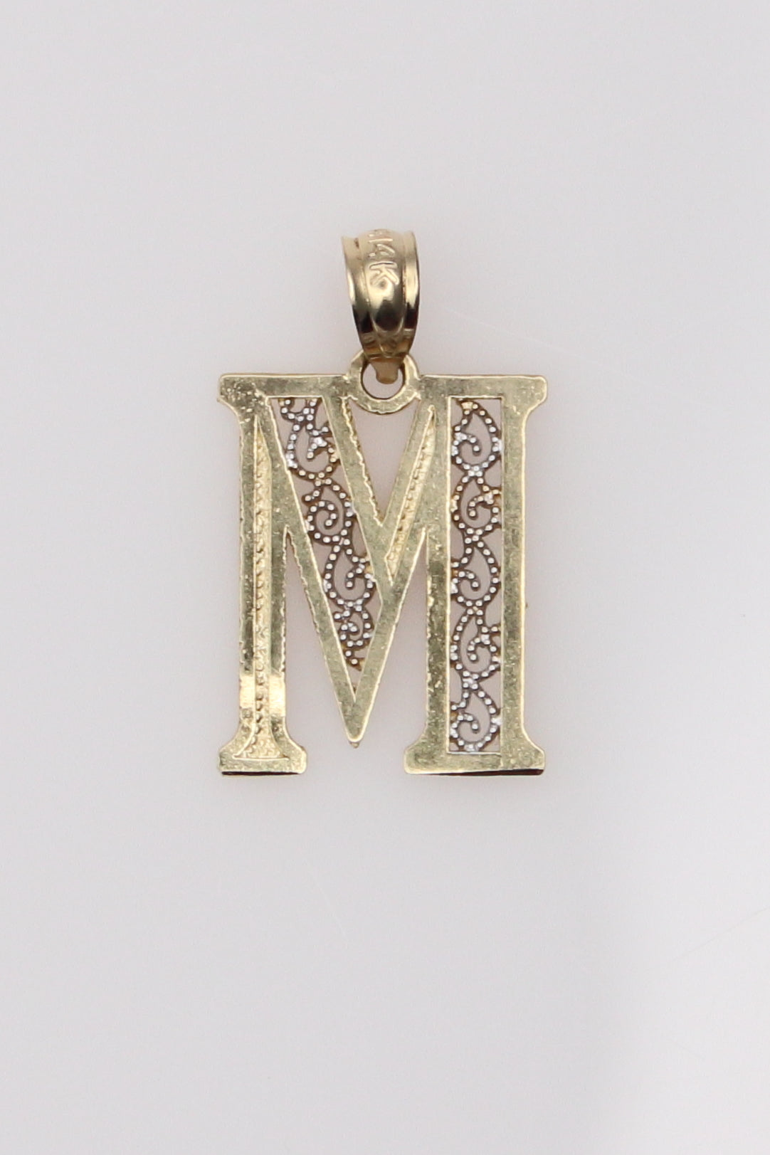 14K "M" Pendant