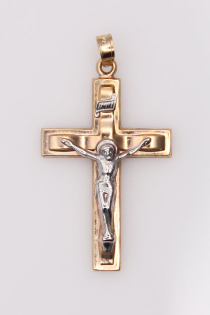 14K Yellow Gold Crucifix Pendant