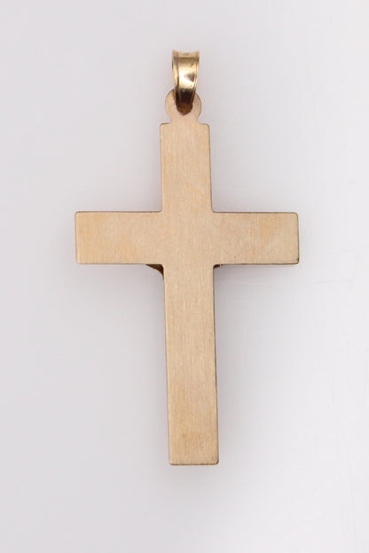 14K Yellow Gold Crucifix Pendant