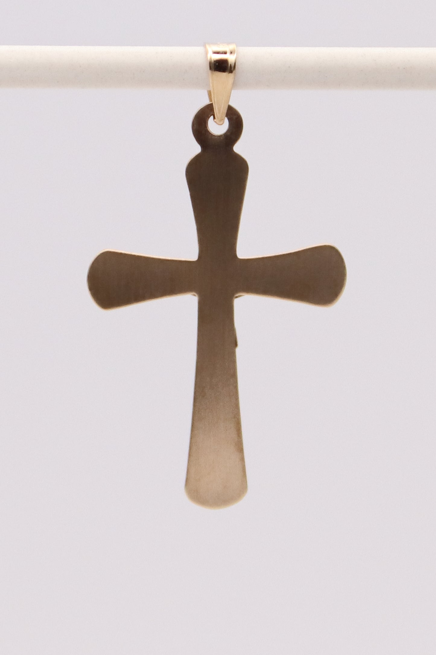 14K Two Tone Crucifix Pendant