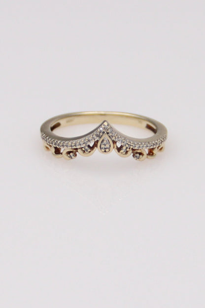 10K Yellow Gold Teardrop Band