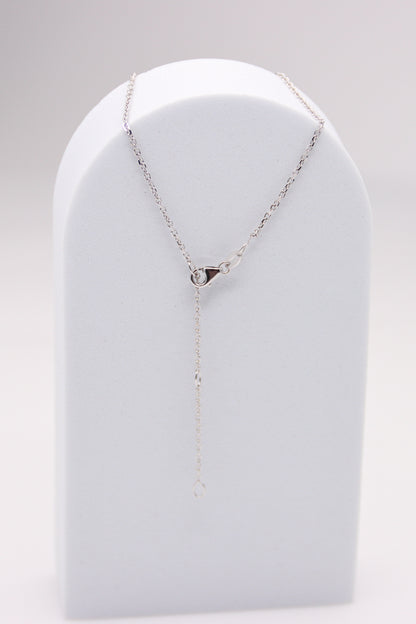 14K White Gold Rolo Link Necklace