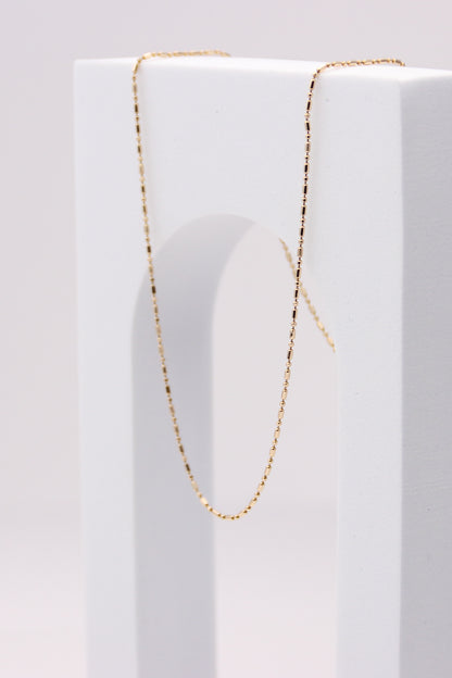 14K Yellow Gold Beaded Necklace