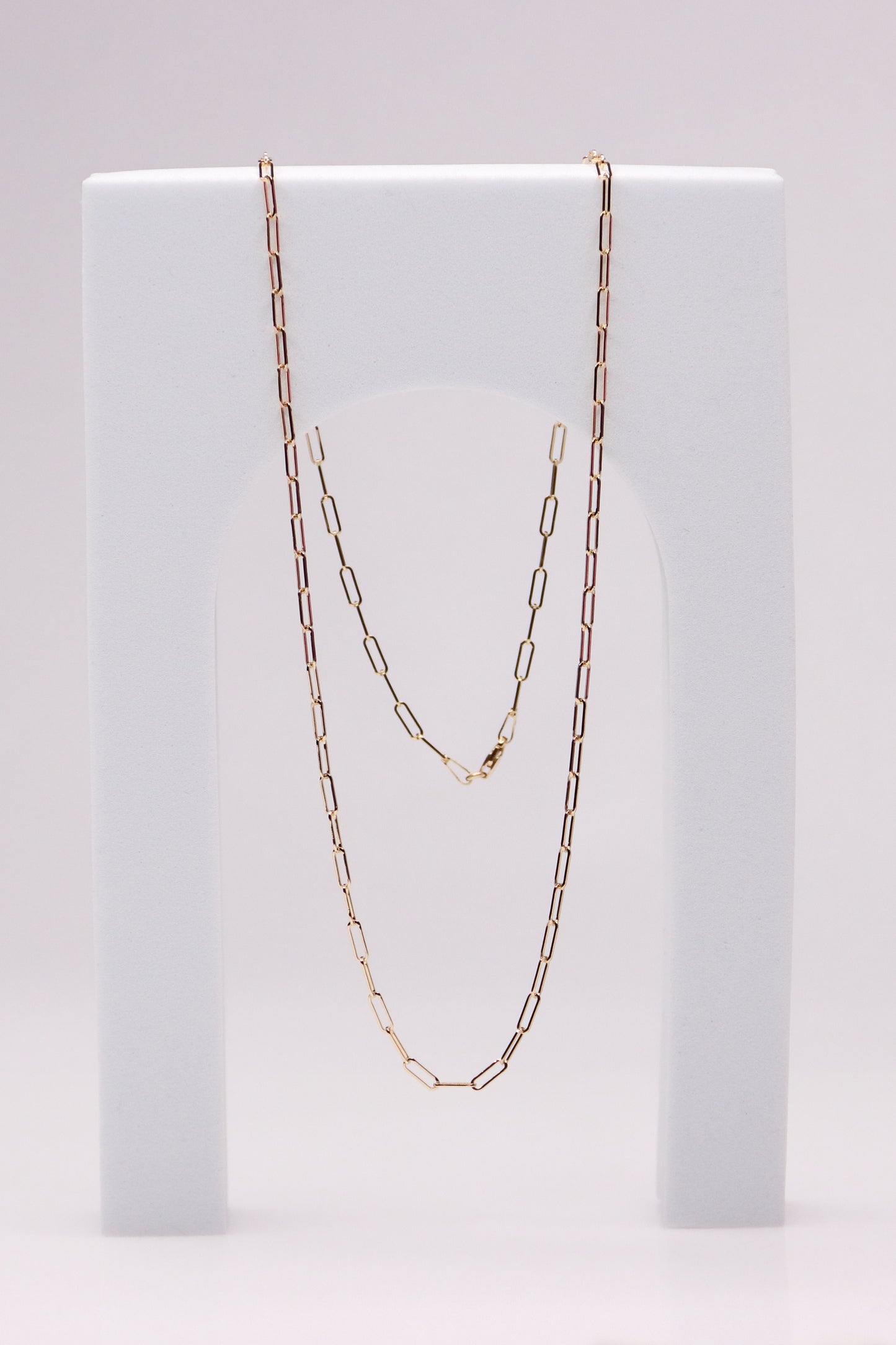 14K Paperclip Necklace