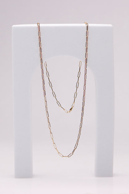 14K Paperclip Necklace