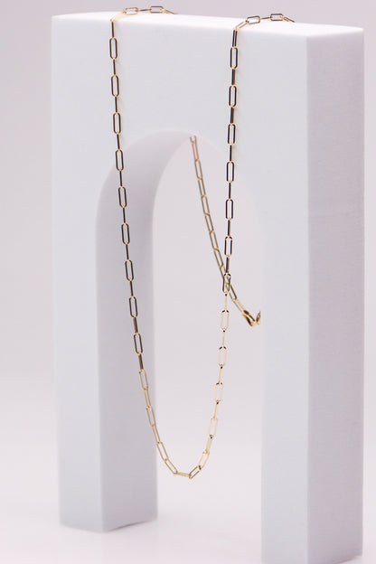 14K Paperclip Necklace