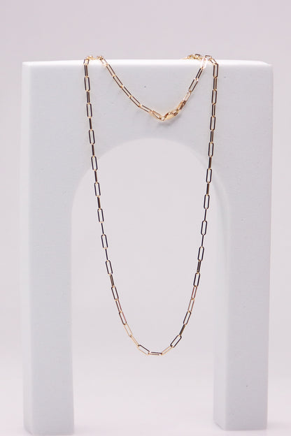 14K Paperclip Necklace