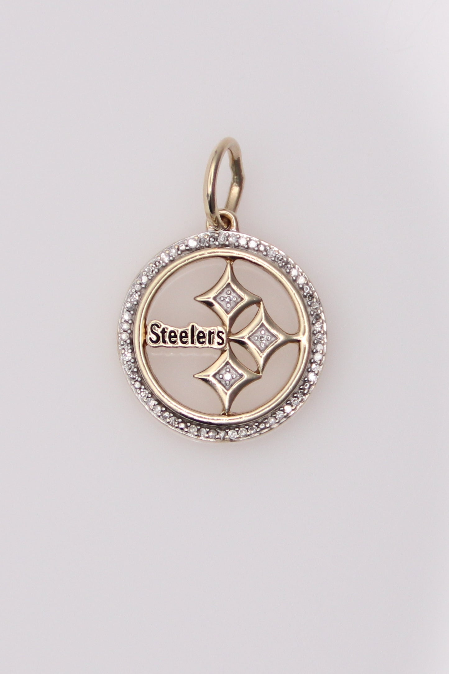 10K Moissanite Steeler's Pendant