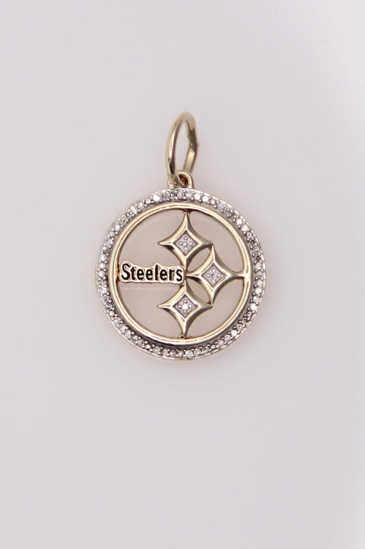 10K Moissanite Steeler's Pendant