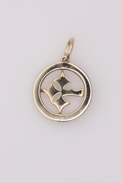 10K Moissanite Steeler's Pendant