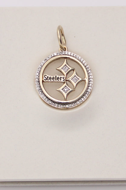 10K Moissanite Steeler's Pendant