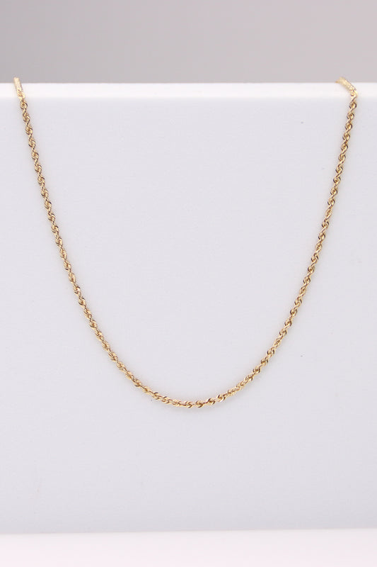 14K Yellow Gold Rope Necklace