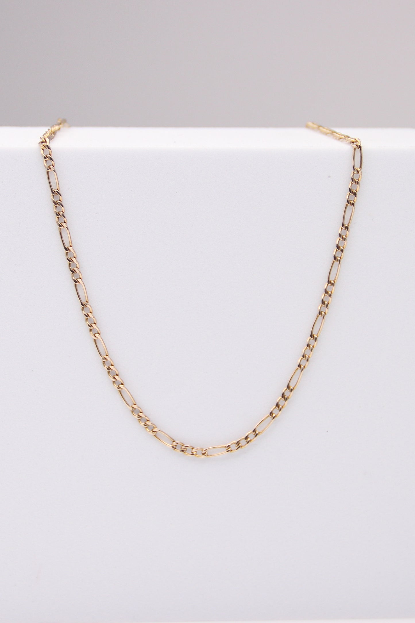 14K Yellow Gold Figaro Necklace