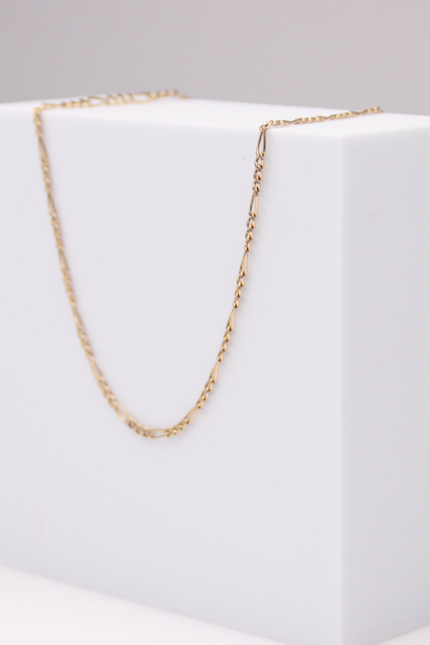 14K Yellow Gold Figaro Necklace