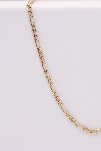 14K Yellow Gold Figaro Necklace