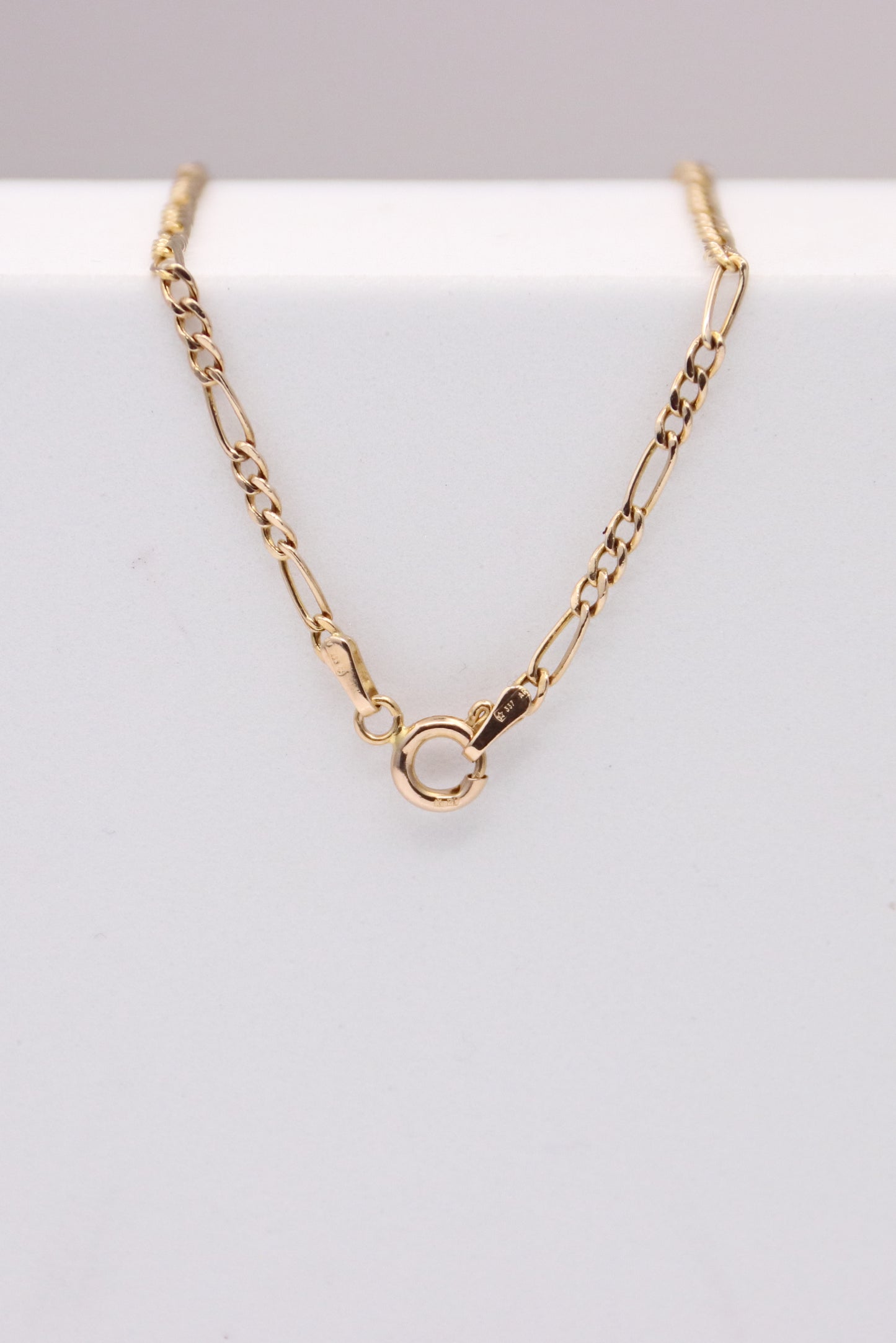 14K Yellow Gold Figaro Necklace