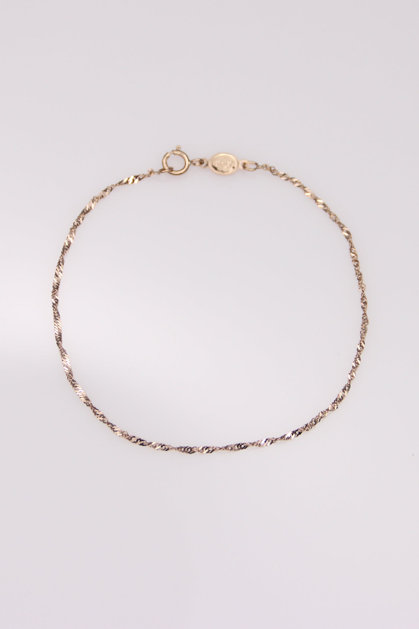 14K Yellow Gold Singapore Bracelet