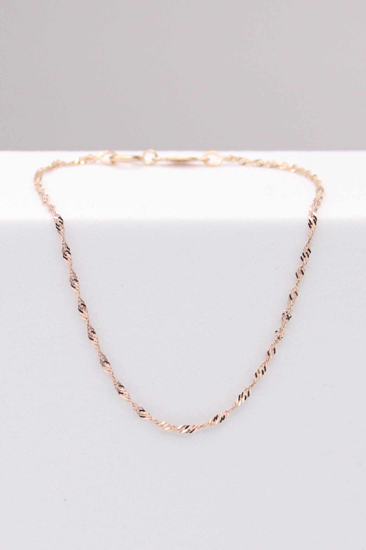 14K Yellow Gold Singapore Bracelet