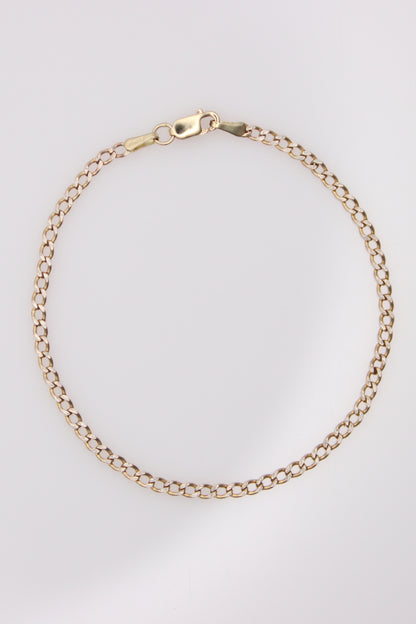 10K Two-Tone Curb Bracelet