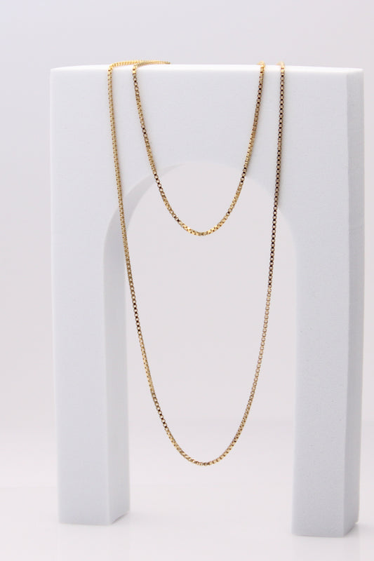 18K Yellow Gold Box Chain