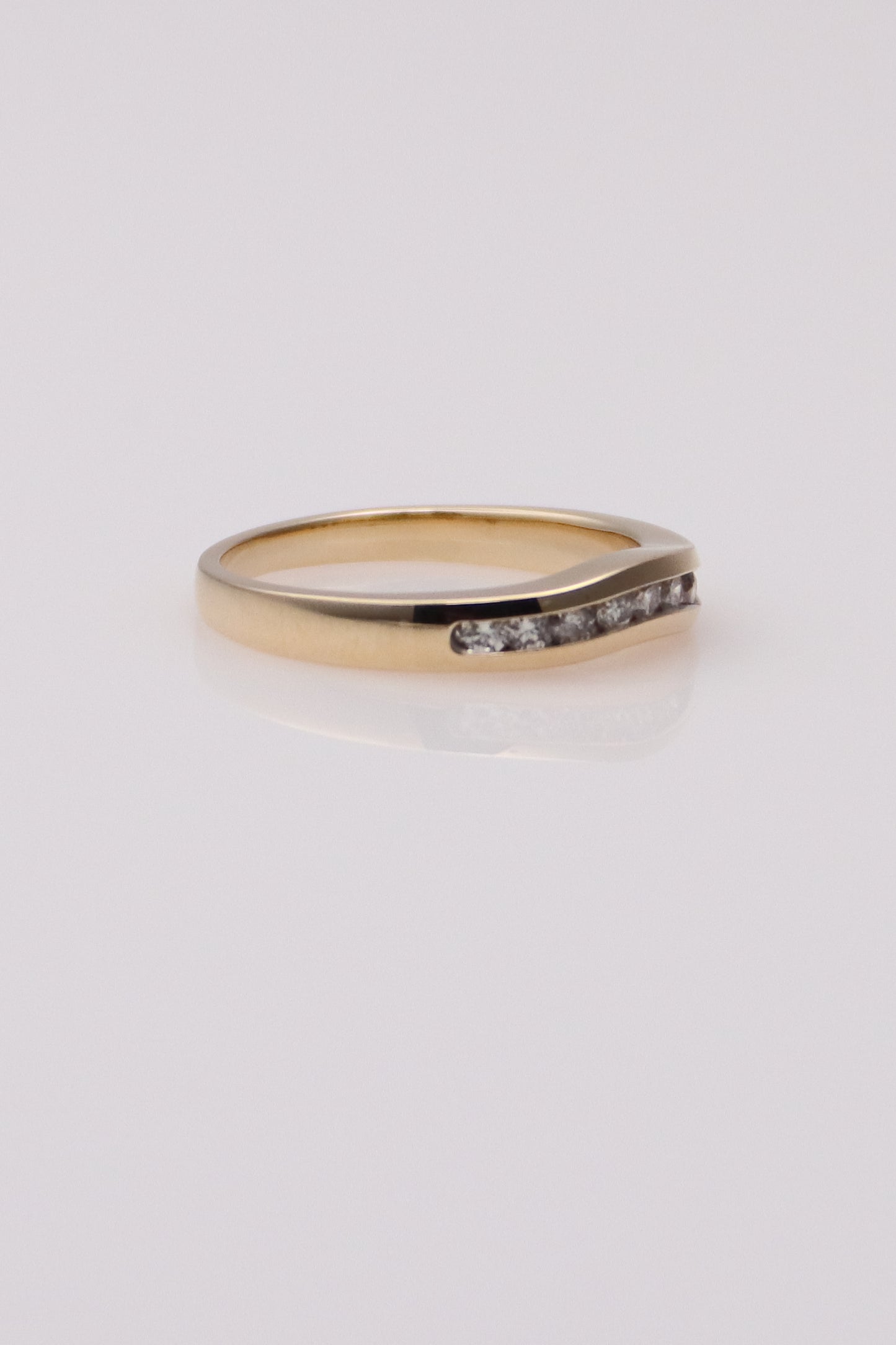 14K Yellow Gold Diamond Band