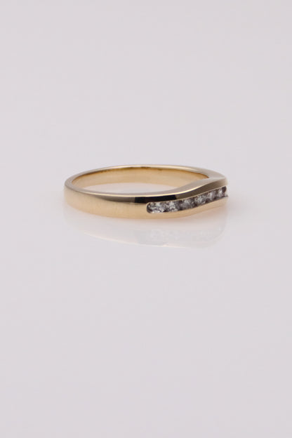 14K Yellow Gold Diamond Band