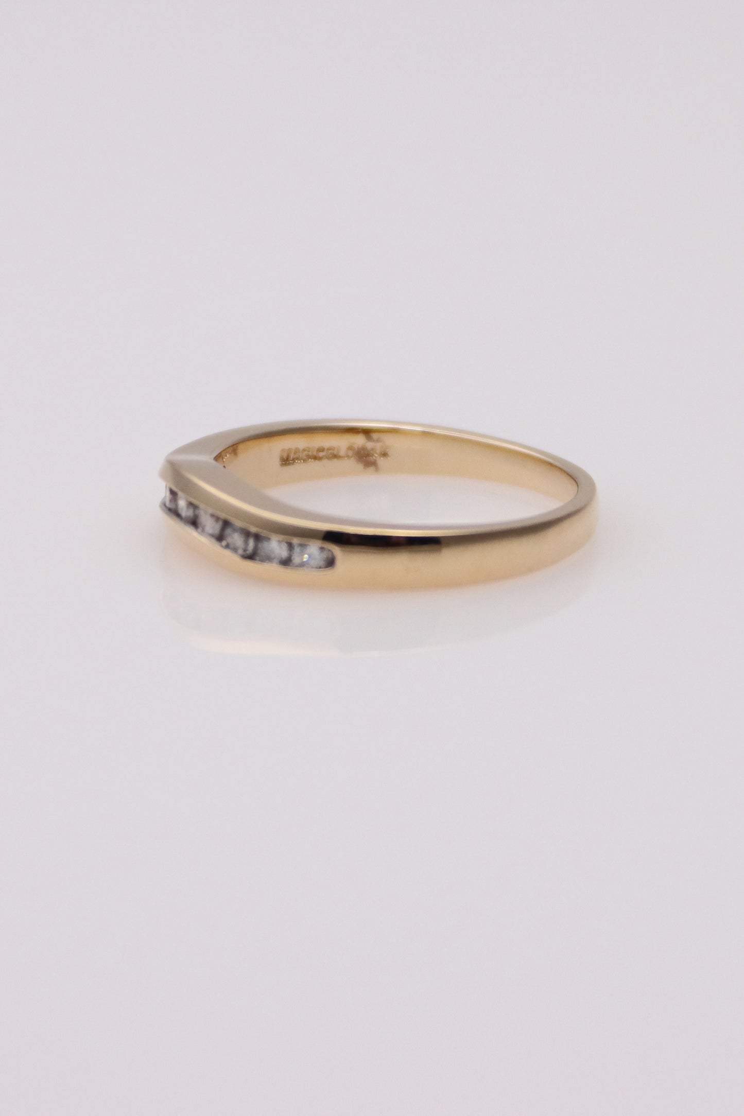 14K Yellow Gold Diamond Band