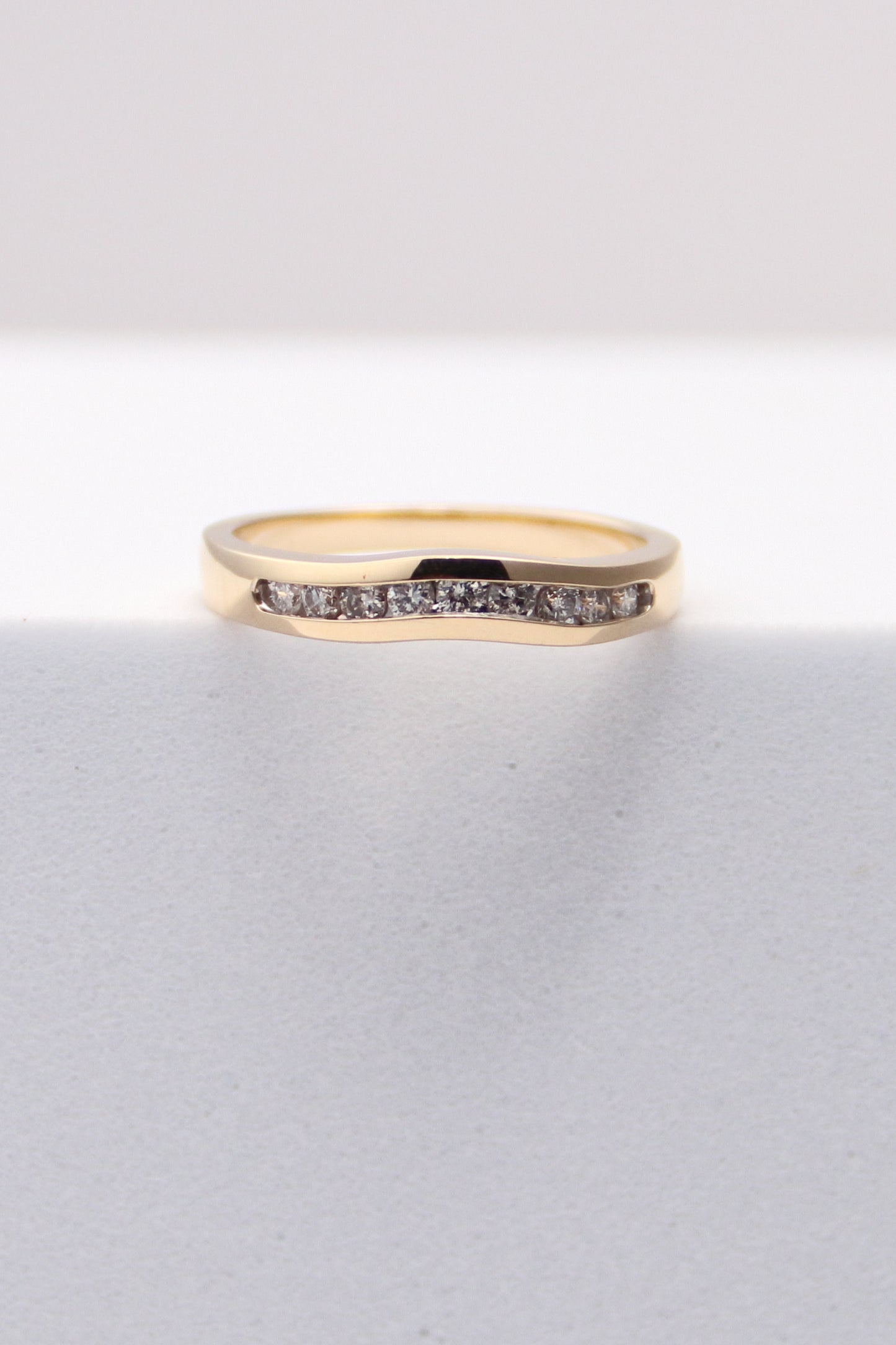 14K Yellow Gold Diamond Band