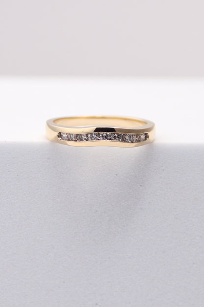 14K Yellow Gold Diamond Band