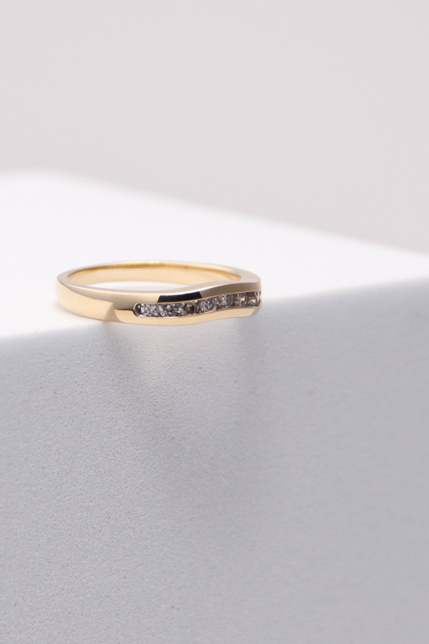 14K Yellow Gold Diamond Band