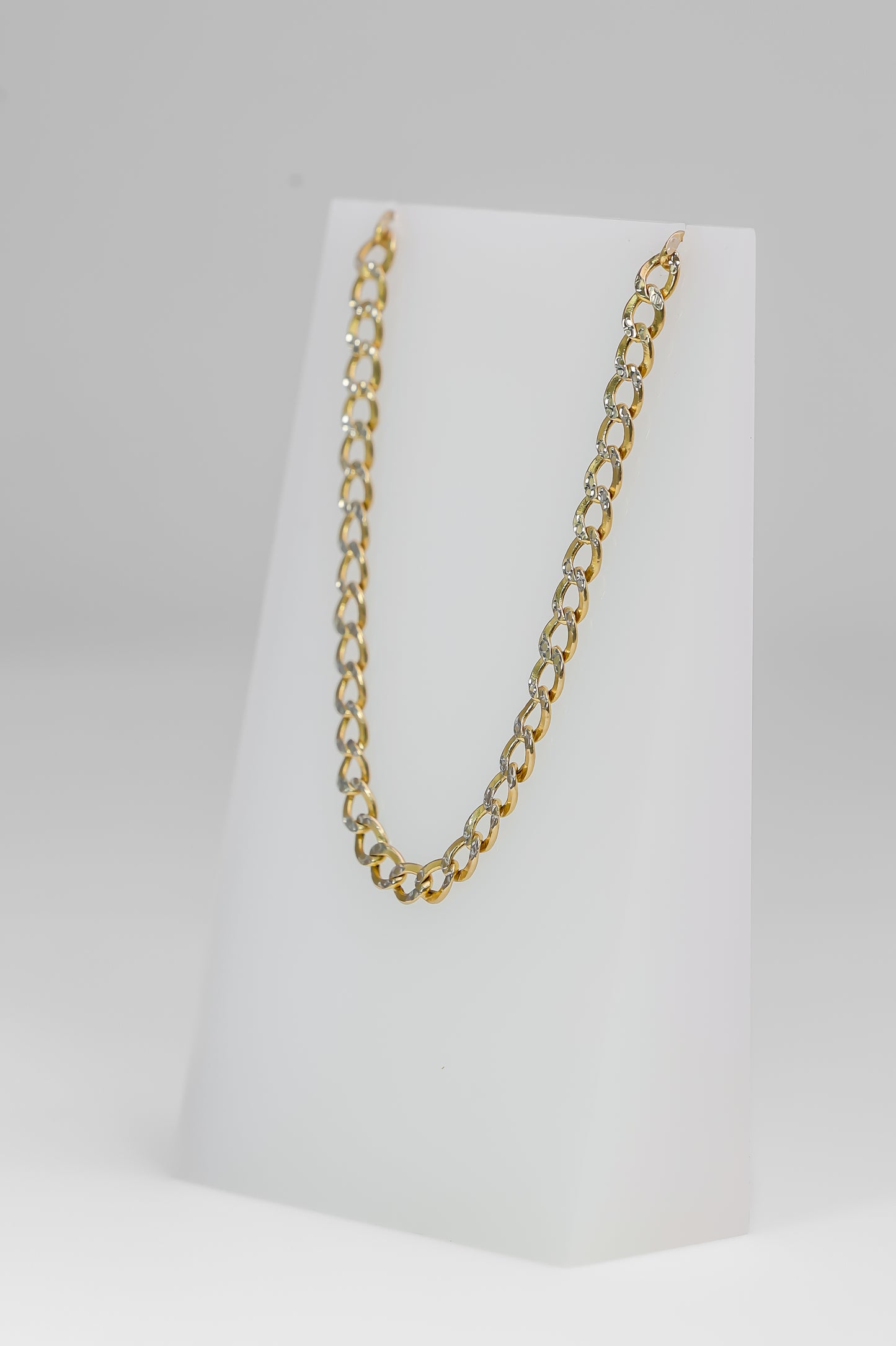 14K Two-Tone Curb Necklace