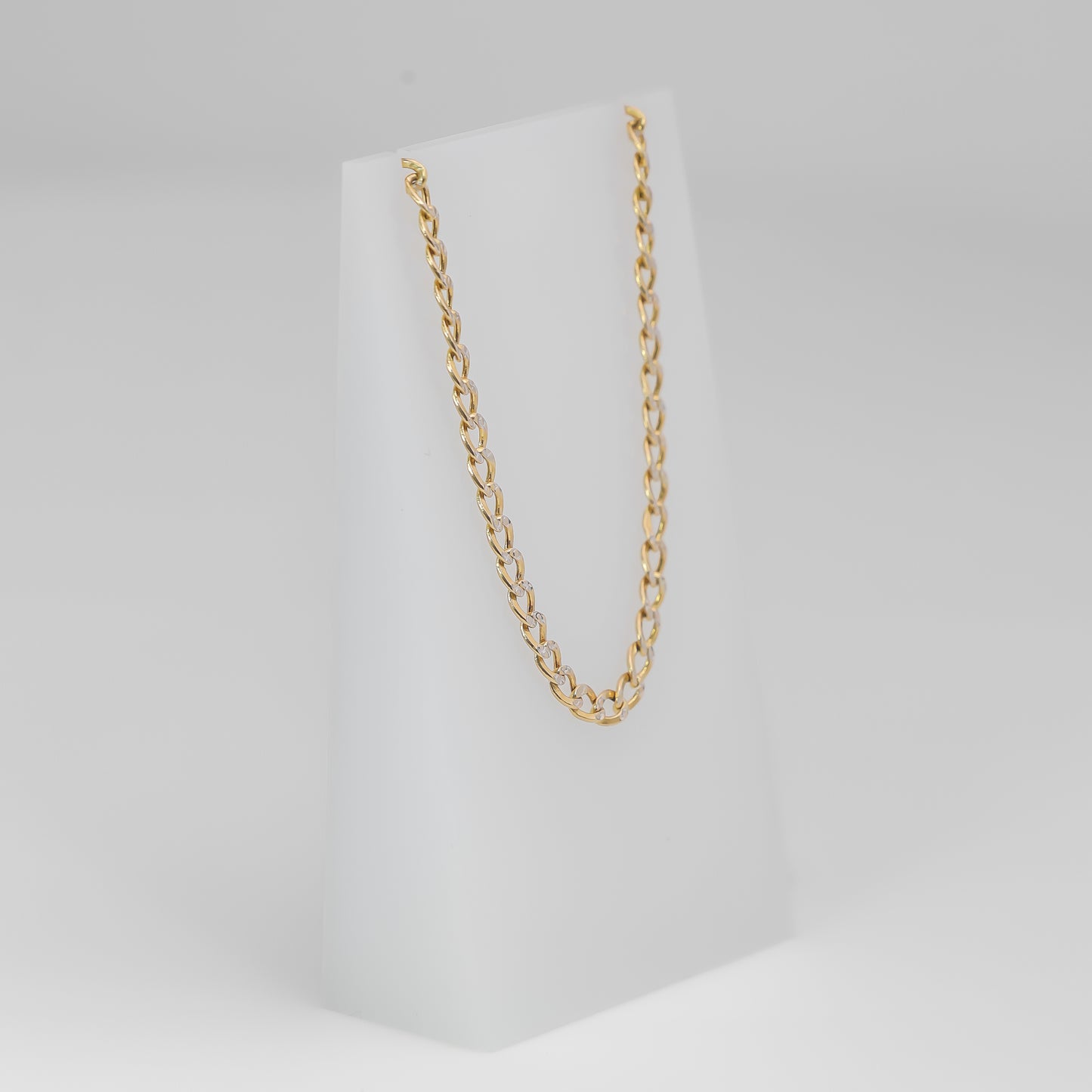 14K Two-Tone Curb Necklace