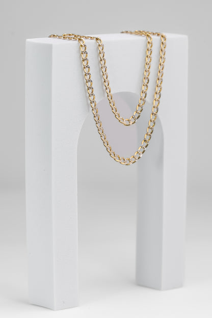 14K Two-Tone Curb Necklace