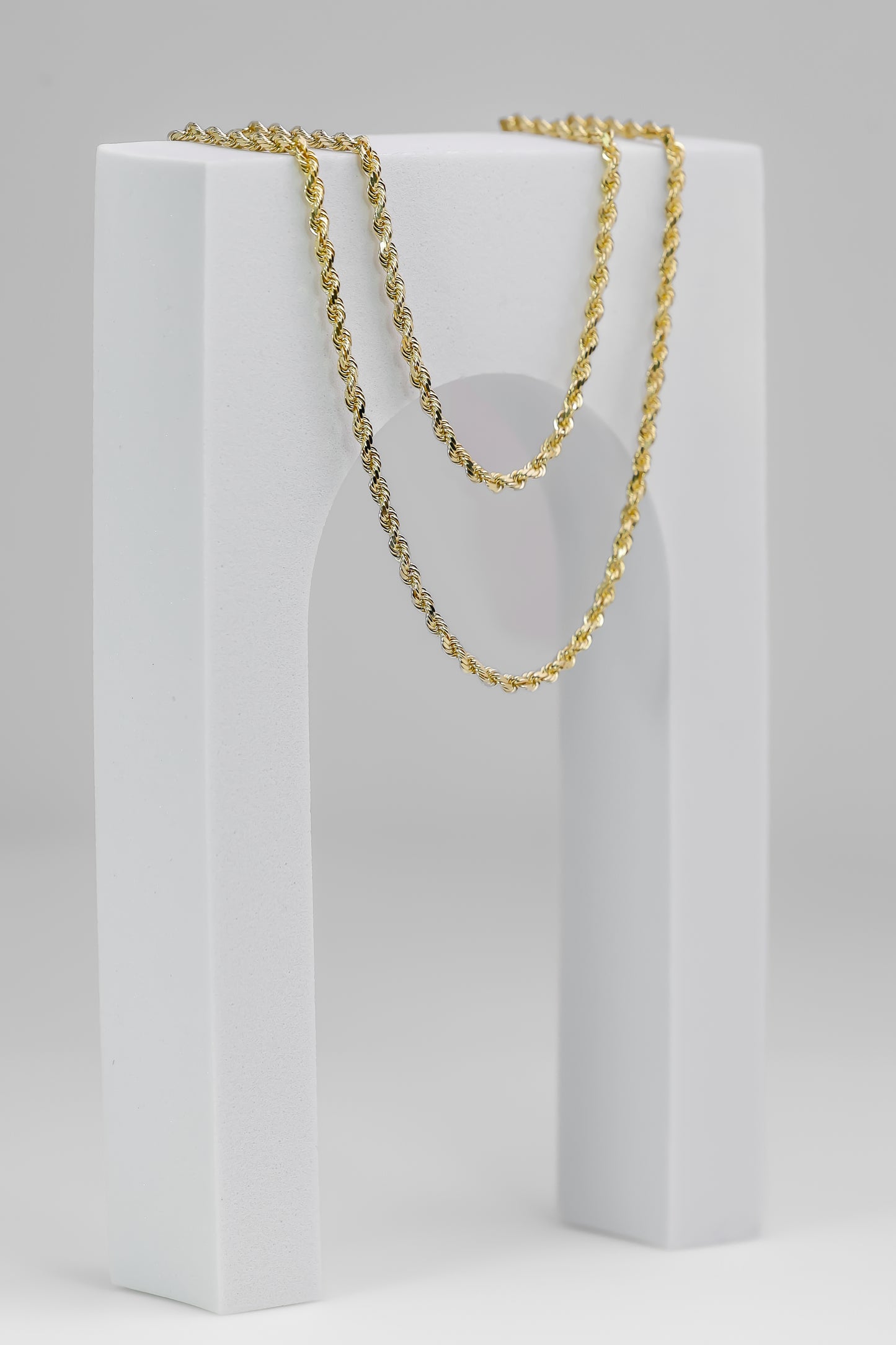 14k Yellow Gold Rope Necklace 20"