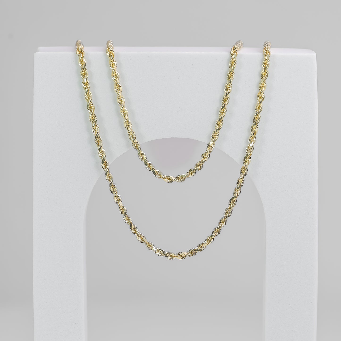 14k Yellow Gold Rope Necklace 20"