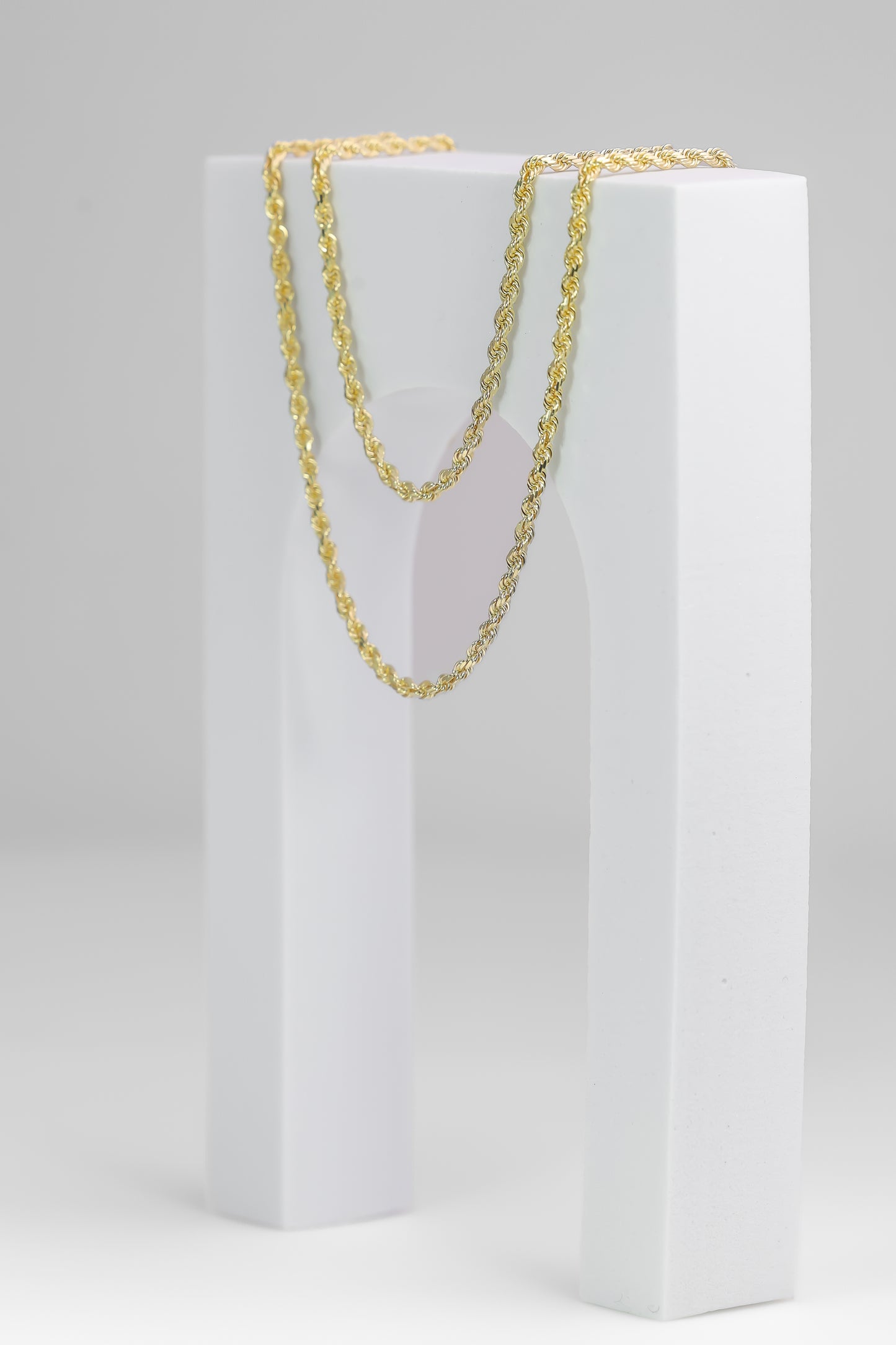 14k Yellow Gold Rope Necklace 20"