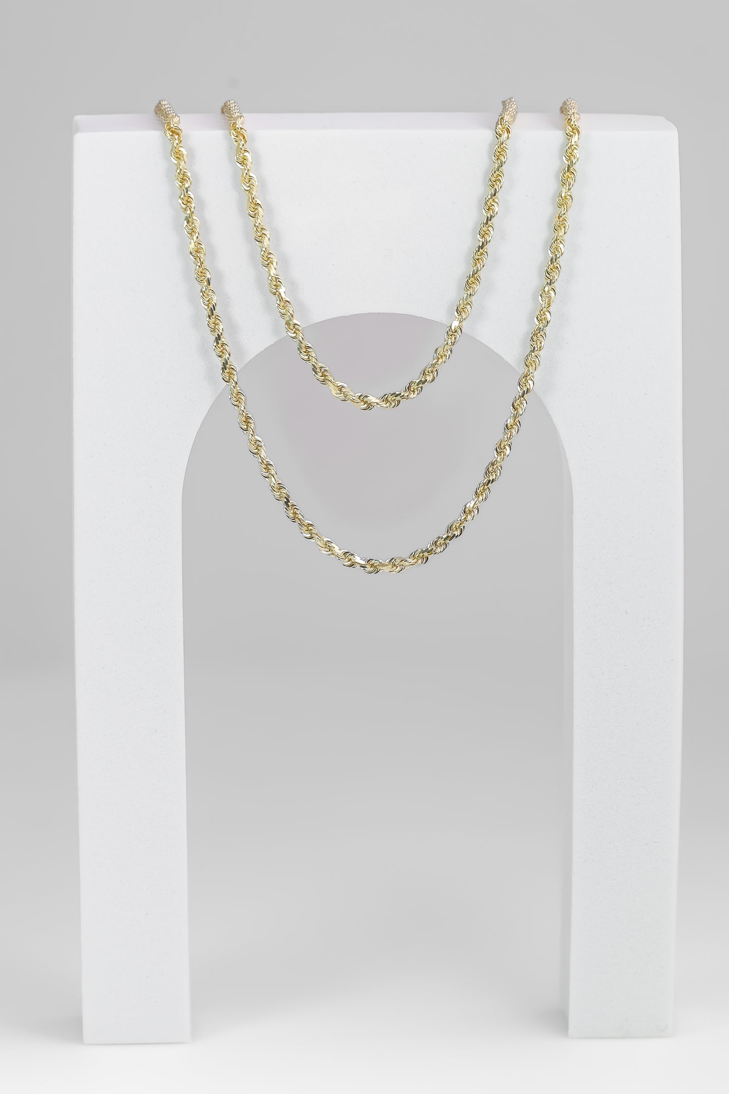 14k Yellow Gold Rope Necklace 20"