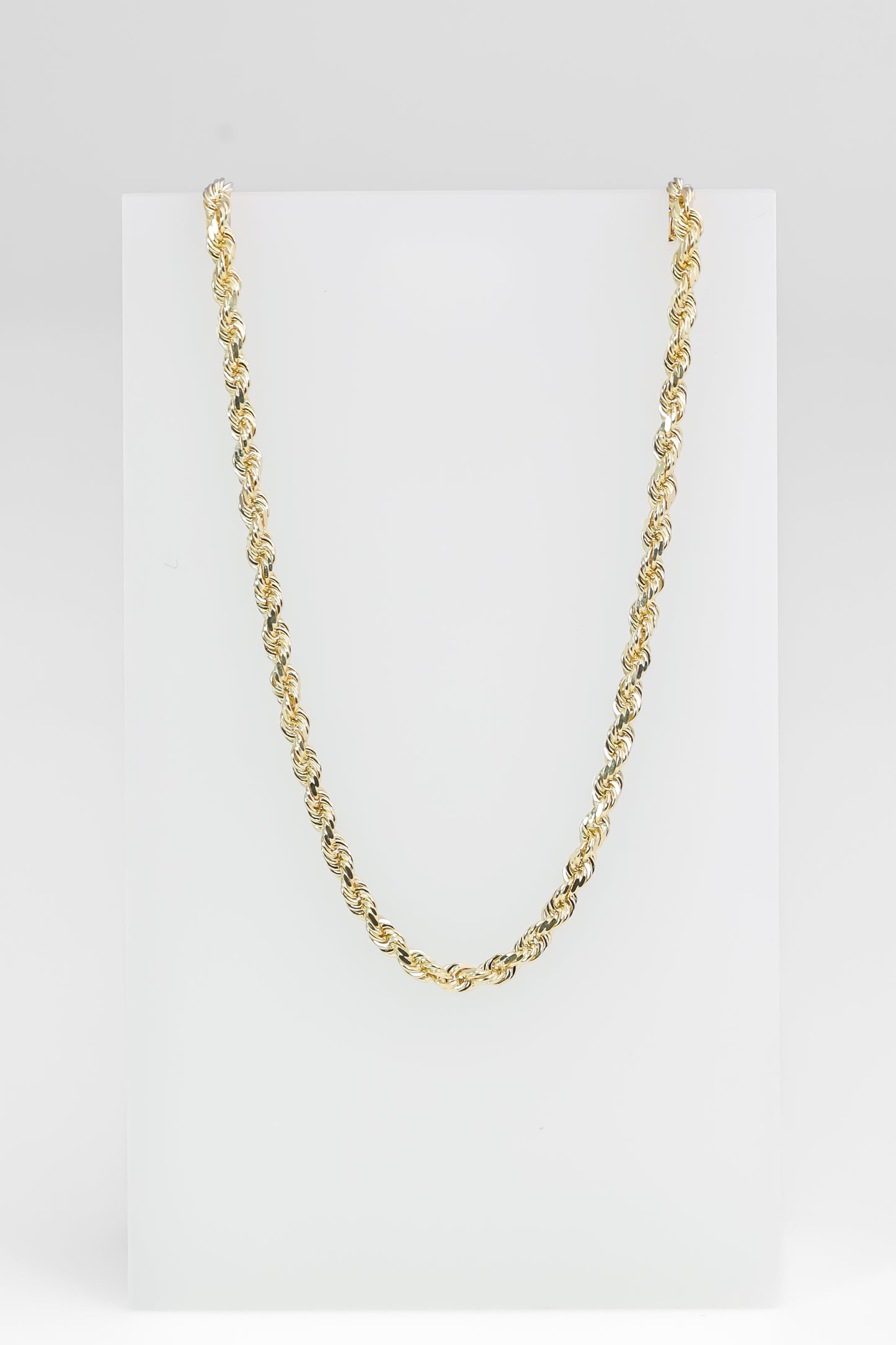 14k Yellow Gold Rope Necklace 20"