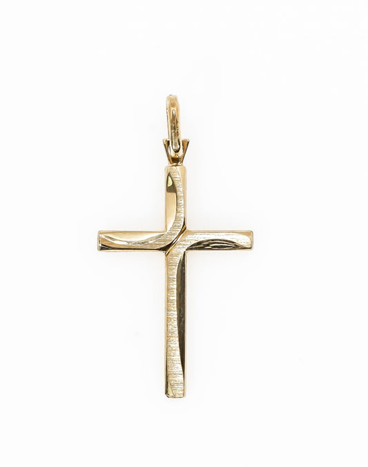 18K Yellow Gold Cross Pendant