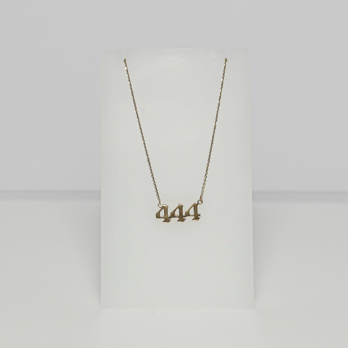 14k Yellow Gold "444" Angel Necklace