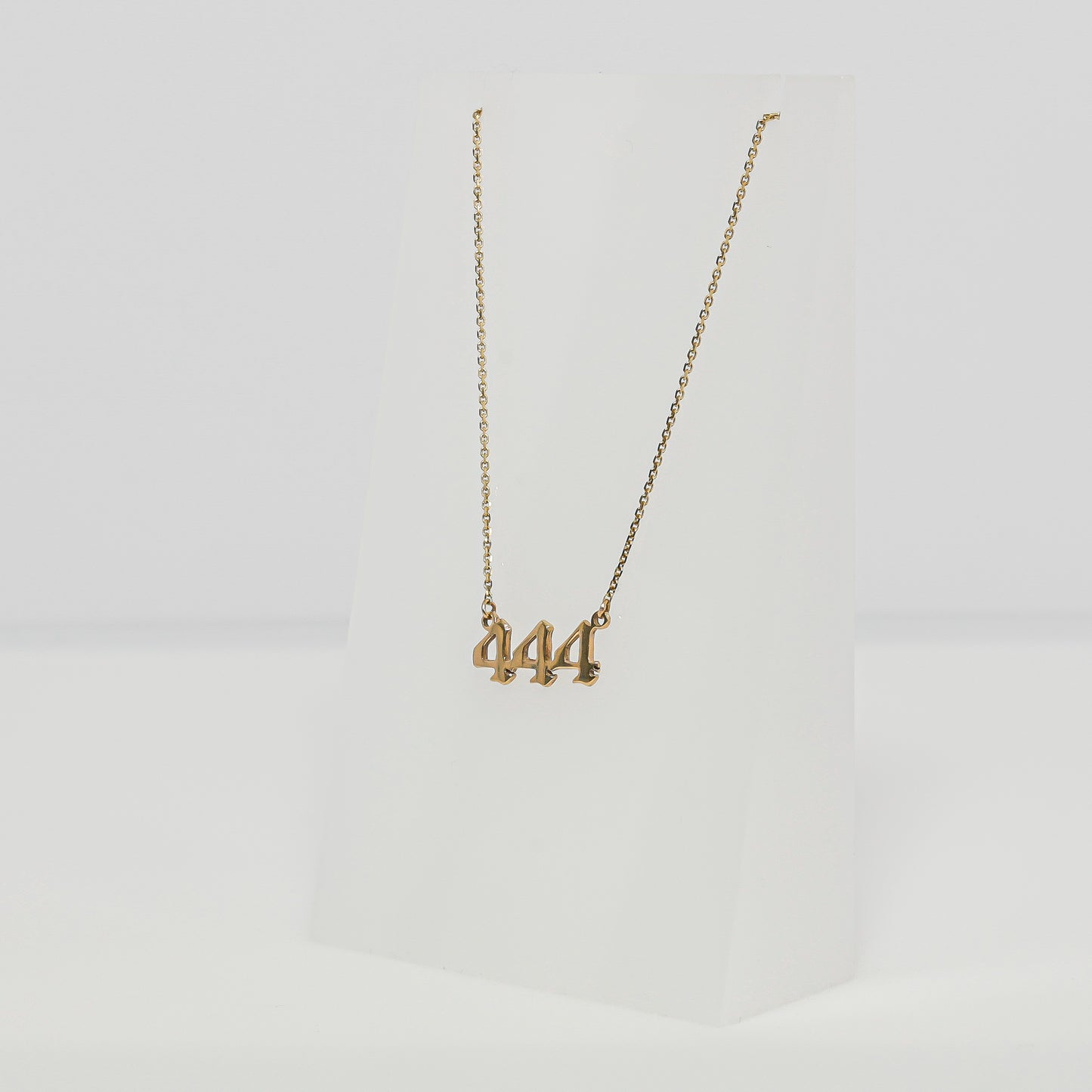 14k Yellow Gold "444" Angel Necklace