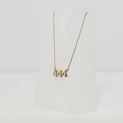 14k Yellow Gold "444" Angel Necklace