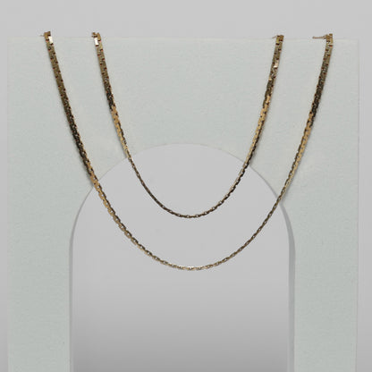 14K Yellow Gold Serpentine Style Necklace