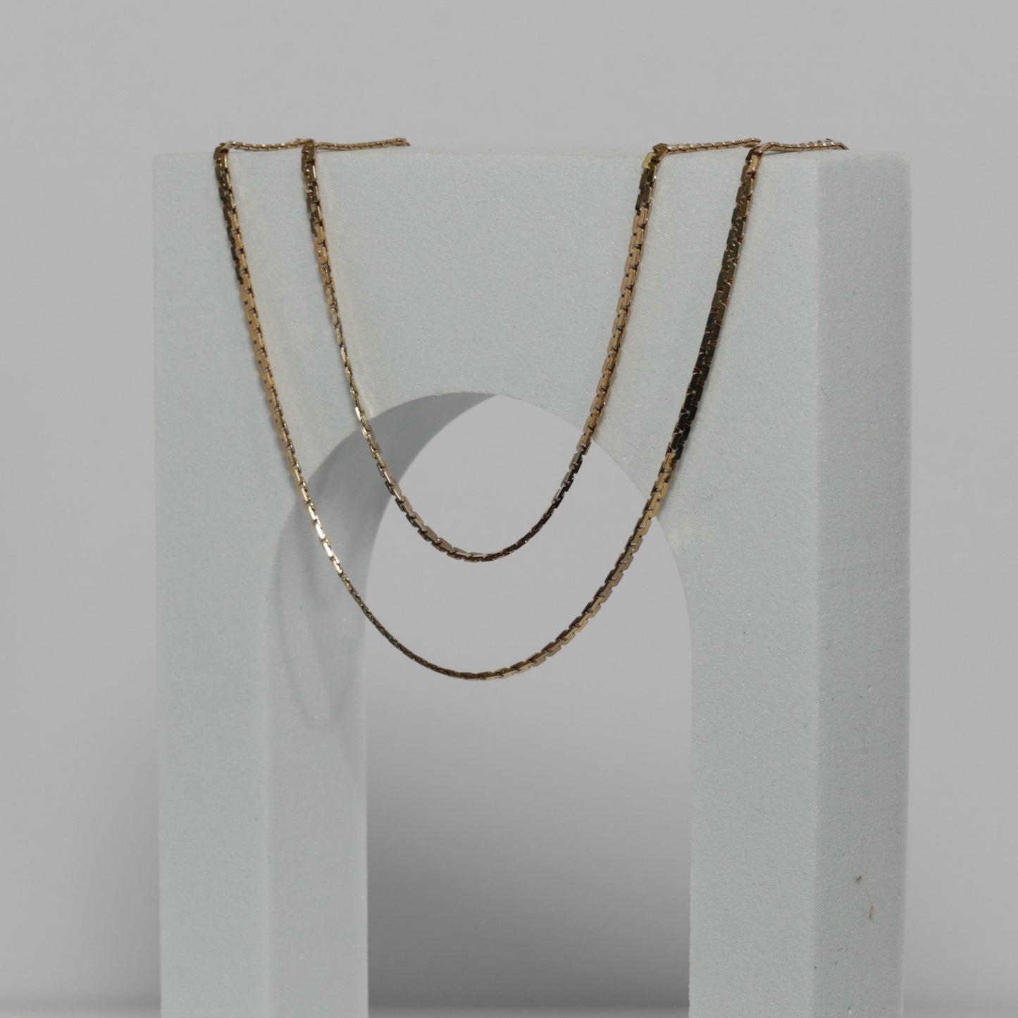 14K Yellow Gold Serpentine Style Necklace