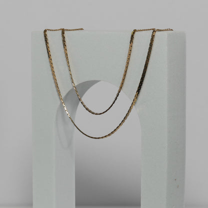 14K Yellow Gold Serpentine Style Necklace