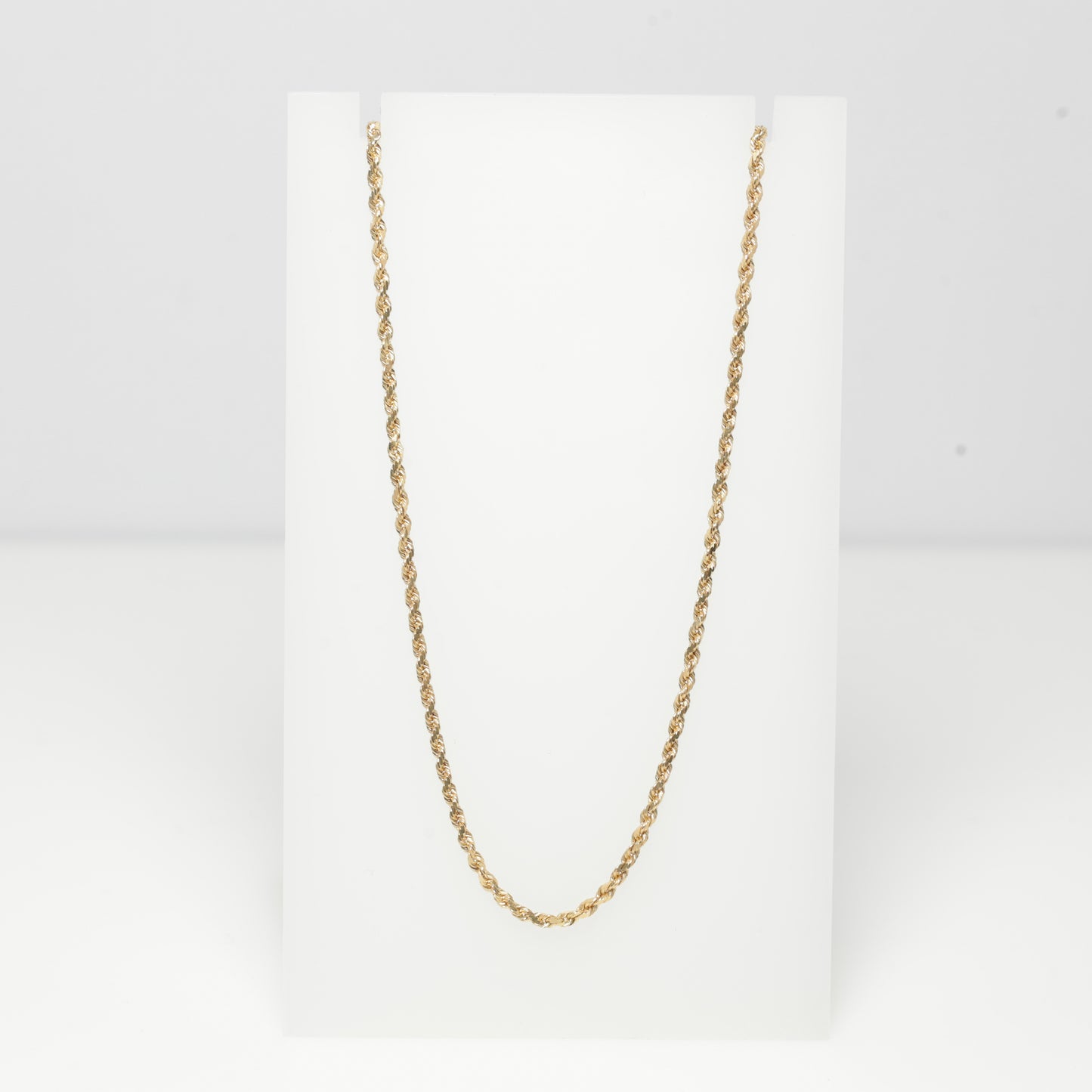 14K Long Gold Rope Necklace