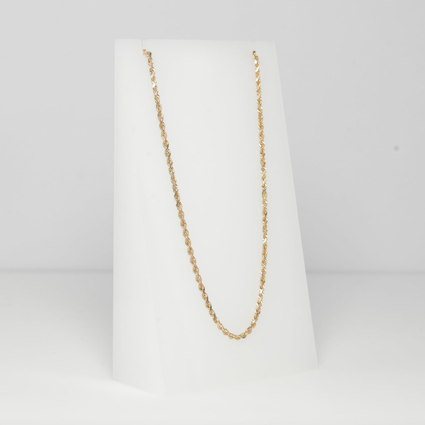 14K Long Gold Rope Necklace